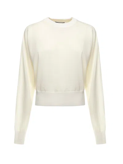 Jacquemus Sweater With Embroidered Logo In White