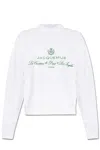Jacquemus Logo Embroidered Crewneck Sweatshirt In White/green
