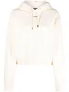 Jacquemus Cotton Hoodie With Drawstring Hood And Ribbed Details