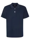 Jacquemus Short Sleeve Knit Polo With Classic Collar In Blue