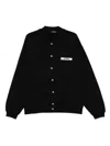 Jacquemus Le Cardigan Gros Grain In Black