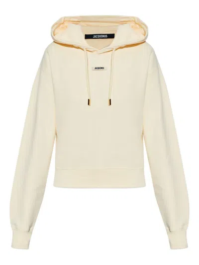 Jacquemus Le Hoodie Gros Grain Clothing In Neutral