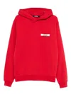 Jacquemus Le Hoodie Gros Grain Sweatshirt In Red