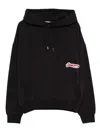 Jacquemus Cotton Sweatshirt With Embroidered Varsity Patch In Black