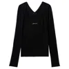Jacquemus Pralu Top With Viscose Blend In Black