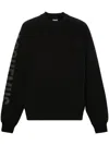 Jacquemus Top Le Sweatshirt Typo With Print In Black