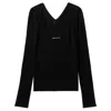 Jacquemus Pralu Top With Viscose Blend In Black