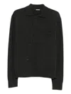 Jacquemus Crewneck Sweater With Collared Design And Pocket In Black