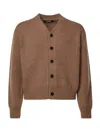 Jacquemus Logo Alpaca Cardigan Unique Pattern In Brown
