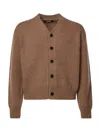 Jacquemus Logo Alpaca Cardigan Unique Pattern In Brown