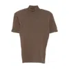 Jacquemus Cashmere Wool Blend Mock Neck Top In Brown