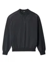Jacquemus Long Sleeve Crewneck Sweater With Ribbed Cuffs In Gray