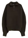 Jacquemus Zip-front Ribbed Cardigan In Green
