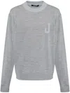 Jacquemus Logo-embroidered Wool Sweater In Grey