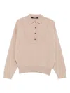 Jacquemus Polo Collar Knitwear With Ribbed Cuffs And Hem In Multi
