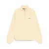 Jacquemus High Collar Half-zip Grosgrain Sweatshirt In Yellow