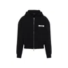 Jacquemus The Gros Grain Zip-up Hooded Sweatshirt In Black