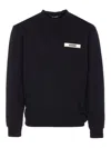 Jacquemus Mens Black Grosgrain-logo Long-sleeve Cotton T-shirt In Animal Print
