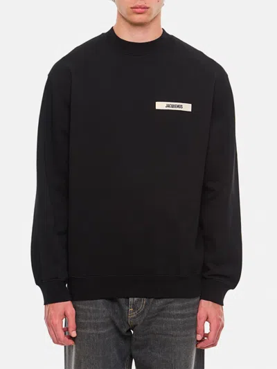 JACQUEMUS SWEATSHIRT JACQUEMUS MEN COLOR BLACK,H19214002
