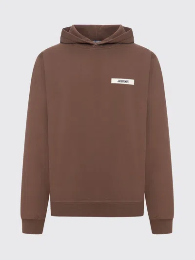 JACQUEMUS SWEATSHIRT JACQUEMUS MEN COLOR BROWN,H18542032