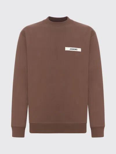 JACQUEMUS SWEATSHIRT JACQUEMUS MEN COLOR BROWN,H19214032