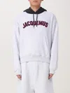 Jacquemus Light Grey Le Hoodie Baseball Sweatshirt Men In Grau