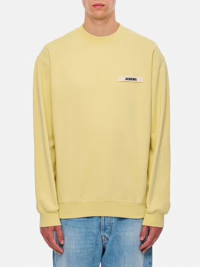 Jacquemus Logo-patch Crewneck Sweatshirt In Neutral