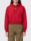 Jacquemus Le Hoodie Gros Grain Cotton Hoodie In Red