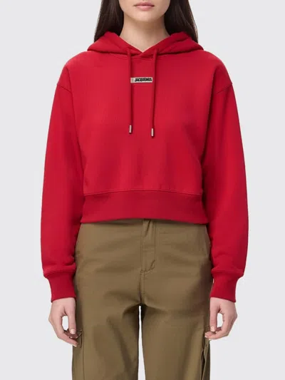 JACQUEMUS SWEATSHIRT JACQUEMUS WOMAN COLOR RED,H18521014