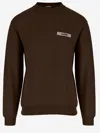Jacquemus Basic Crew Neck T-shirt With Long Sleeves In Brown