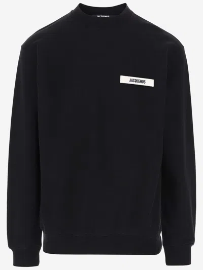 Jacquemus Sweatshirt Le Sweatshirt Grosgrain In Black