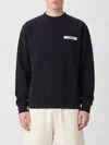 Jacquemus Mens Black Grosgrain-logo Long-sleeve Cotton T-shirt In Black
