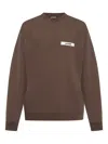 Jacquemus Le Sweatshirt Gros Grain Sweatshirt In Brown