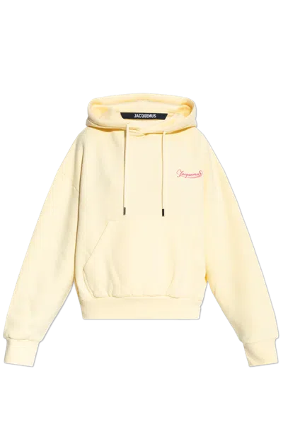 Jacquemus The Corto Hooded Sweatshirt In Yellow