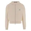 Jacquemus Grosgrain-trimmed Zippered Hoodie With Logo Detail
