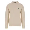 Jacquemus Men The Gros Grain Crewneck Sweatshirt With Logo Plaque