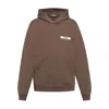 Jacquemus Gros Grain Hooded Sweatshirt In Brown