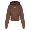 Jacquemus Drawstring Hood Gros-grain Hoodie In Brown