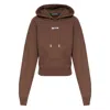 Jacquemus Drawstring Hood Gros-grain Hoodie In Brown