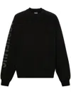 Jacquemus Top Le Sweatshirt Typo With Print In Black
