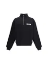 Jacquemus Grog Grain Zip-neck Sweatshirt In Black
