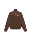 Jacquemus Grosgrain Sweatshirt With Turtleneck In Brown