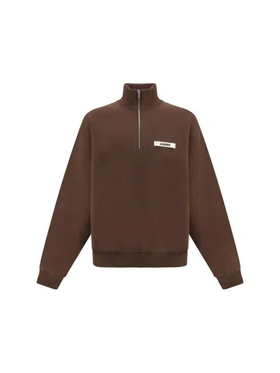 Jacquemus Sweatshirts In Brown