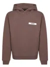 Jacquemus Le Hoodie Gros Grain In Brown