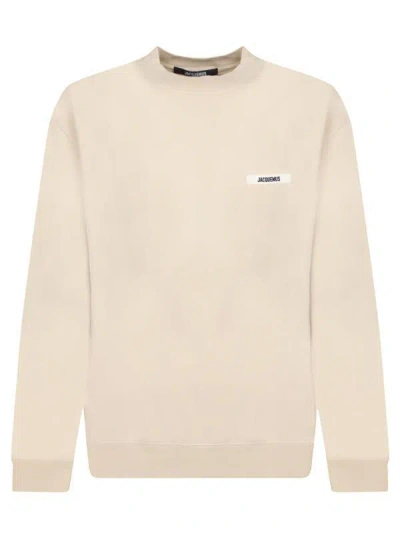 Jacquemus Cotton Sweatshirt In Neutral