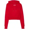 Jacquemus Gros Grain Hooded Sweatshirt In Red