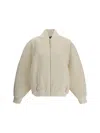 Jacquemus The Le Blouson Pilu Jacket In White Alpaca Wool In White