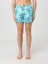 Jacquemus Le Maillot Puntini Light Blue Swimsuit With Elastic Waist And All-over Print In Tech Fabric Man In Hellblau