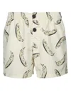 Jacquemus Le Maillot Puntini Yellow Swimsuit With Elastic Waist And All-over Print In Tech Fabric Man In White