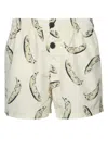 Jacquemus Le Maillot Puntini Yellow Swimsuit With Elastic Waist And All-over Print In Tech Fabric Man In White
